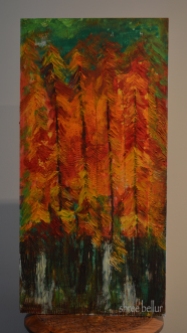 Mesmerized Oil & cold beeswax on wood 12inches x 24 inches